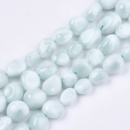 Natural Glass Beads Strands US-G-S362-084-1