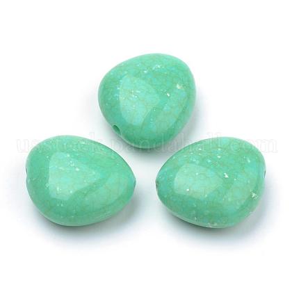 Crackle Opaque Acrylic Beads US-CACR-S008-06-1