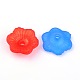 Mixed Frosted Flower Shaped Transparent Acrylic Bead Caps US-X-PAF087Y-2