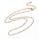 Long-Lasting Plated Brass Cable Chain Necklaces US-NJEW-K112-09G-NF-2
