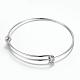Adjustable 304 Stainless Steel Expandable Bangle Making US-BJEW-G515-05P-1