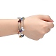 Three Loops Natural Gemstone Beaded Wrap Bracelets US-BJEW-JB02331-03-5