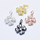 Brass Micro Pave Cubic Zirconia Charms US-RB-I078-65-NR-1