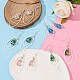 Trendy Glass Teardrop Dangle Earrings US-EJEW-JE00529-5