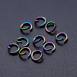 Ion Plating(IP) 201 Stainless Steel Open Jump Rings US-STAS-S105-JN511-A