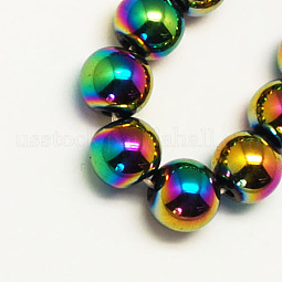 Non-magnetic Synthetic Hematite Beads Strands US-G-S096-8mm-5