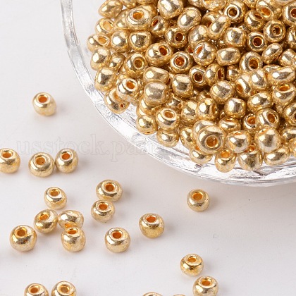 Electroplate Glass Seed Beads US-SEED-Q005-01-1