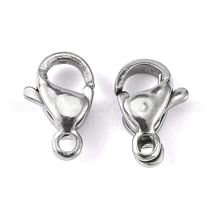 304 Stainless Steel Lobster Claw Clasps US-STAS-M262-01-9mm-1