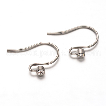 304 Stainless Steel Earring Hooks US-STAS-L163-03-1