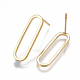Brass Stud Earrings US-KK-T038-484B-2