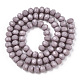 Opaque Solid Color Glass Beads Strands US-GLAA-L026-6mm-01-01-2