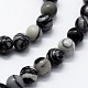 Natural Black Silk Stone/Netstone Beads Strands US-G-I199-11-8mm-3