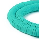 Flat Round Eco-Friendly Handmade Polymer Clay Beads US-CLAY-R067-6.0mm-34-2