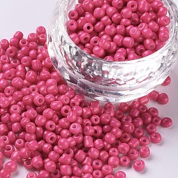 Baking Paint Glass Seed Beads US-SEED-S002-K5