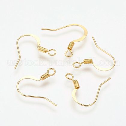 Brass French Earring Hooks US-KK-Q366-G-NF-1