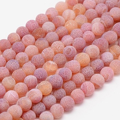 Natural Weathered Agate Beads Strands US-G-G589-8mm-05-1