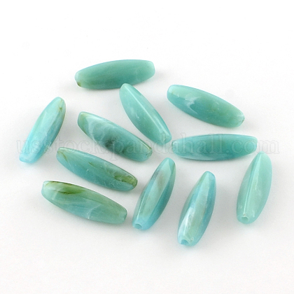 Rice Imitation Gemstone Acrylic Beads US-OACR-R035-10-1