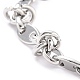 304 Stainless Steel Link Chain Bracelet for Men Women US-BJEW-Z011-21P-2