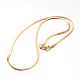 304 Stainless Steel Snake Chain Necklaces US-NJEW-F195-01A-G-2