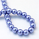 Baking Painted Pearlized Glass Pearl Round Bead Strands US-HY-Q003-4mm-09-4