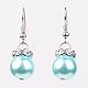 Glass Pearl Beads Dangle Earrings US-EJEW-JE02180-2