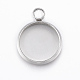 304 Stainless Steel Pendant Cabochon Settings US-STAS-E146-18P-12mm-2