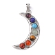 Chakra Jewelry Alloy Bezel Gemstone Big Pendants US-G-M039-02-1