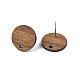 Walnut Wood Stud Earring Findings US-MAK-N033-008-4