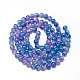 Baking Painted Glass Beads Strands US-DGLA-Q023-6mm-DB72-2