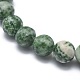 Natural Green Spot Jasper Bead Stretch Bracelets US-BJEW-K212-A-017-3