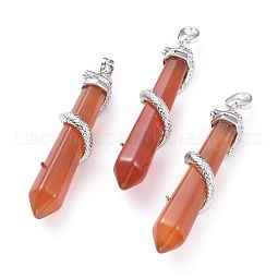 Natural Carnelian/Red Agate Big Pointed Pendants US-G-F696-B07