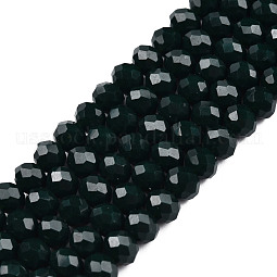 Opaque Solid Color Glass Beads Strands US-EGLA-A034-P4mm-D12