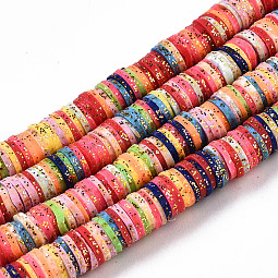 Handmade Polymer Clay Beads Strand US-CLAY-T018-04D