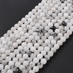Natural Ocean White Jade Beads Strands US-G-M388-01B