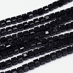 Faceted Cube Glass Bead Strands US-X-EGLA-E041-5mm-A04