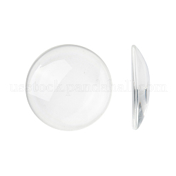 Transparent Glass Cabochons US-GGLA-R026-45mm