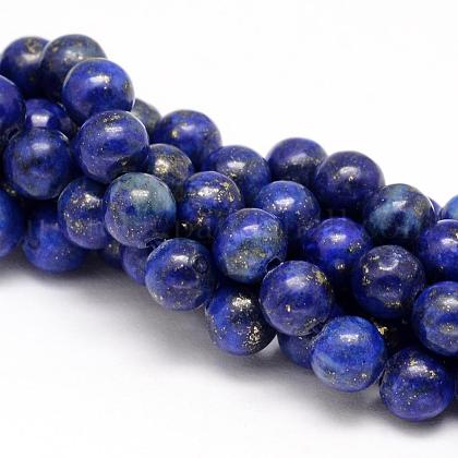 Natural Lapis Lazuli Round Beads Strands US-G-I181-10-8mm-1