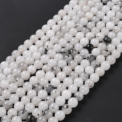 Natural Ocean White Jade Beads Strands US-G-M388-01B-1