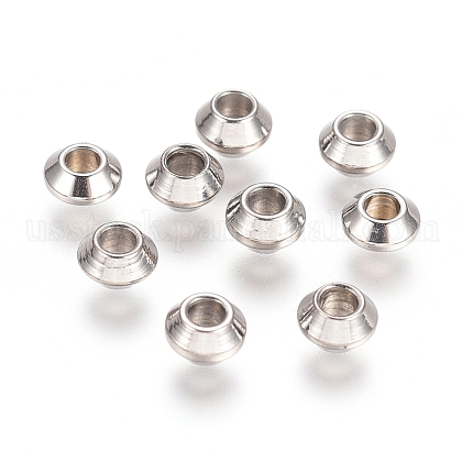 Rondelle 304 Stainless Steel Spacer Beads US-STAS-G130-55P-1