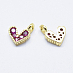 Brass Micro Pave Cubic Zirconia Charms US-RB-I078-66-NR-3