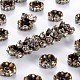 Brass Rhinestone Spacer Beads US-RB-A014-L8mm-01AB-NF-1