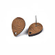 Walnut Wood Stud Earring Findings US-MAK-N033-007-4