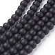 Synthetic Black Stone Beads Strands US-G508-1-1