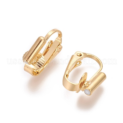 Brass Clip-on Earring Converters Findings US-KK-L175-01G-1