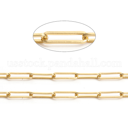 Brass Paperclip Chains US-CHC-L044-01B-G-1