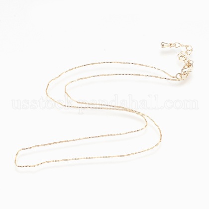 Brass Chain Necklaces US-X-NJEW-P222-05G-1