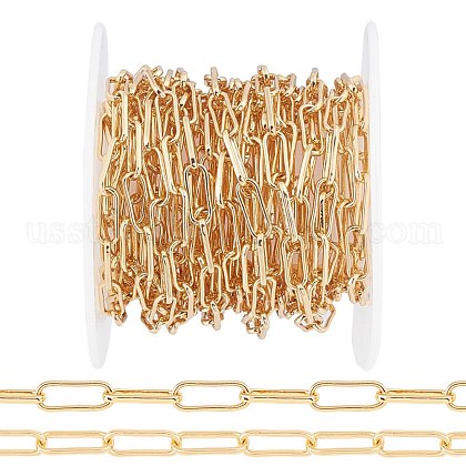 Soldered Brass Paperclip Chains US-CHC-G005-18G-1