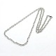 Men's 304 Stainless Steel Cable Chain Necklaces US-STAS-O037-66P-2