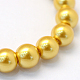 Baking Painted Pearlized Glass Pearl Round Bead Strands US-HY-Q003-10mm-31-2