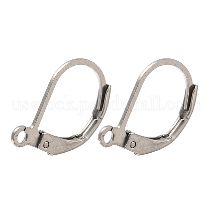 304 Stainless Steel Leverback Earring Findings US-STAS-S028-07-1